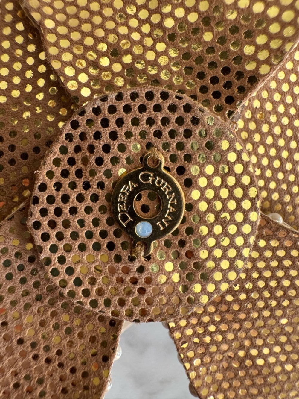 Deepa Gurnani Catarina Swarovski Crystal Earrings in Bronze $450 Retail NWT - Picture 6 of 9